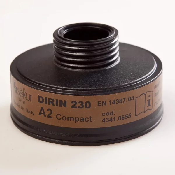 Gasfilter DIRIN 230 A2 compact, Schutz gegen organische Gase und Dämpfe mit einem Siedepunkt von >65°C, Artikel 422 161