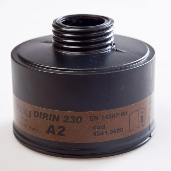 Gasfilter DIRIN 230 A2, Schutz gegen organische Gase und Dämpfe mit einem Siedepunkt von >65°C, Artikel 422 761