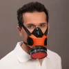 Halbmaske mit Filteranschluss Sondergewinde 95 mm, aus weichem EPDM gefertigt, mit neuartiger 4-Punkt-Bänderung, Artikel 433 220